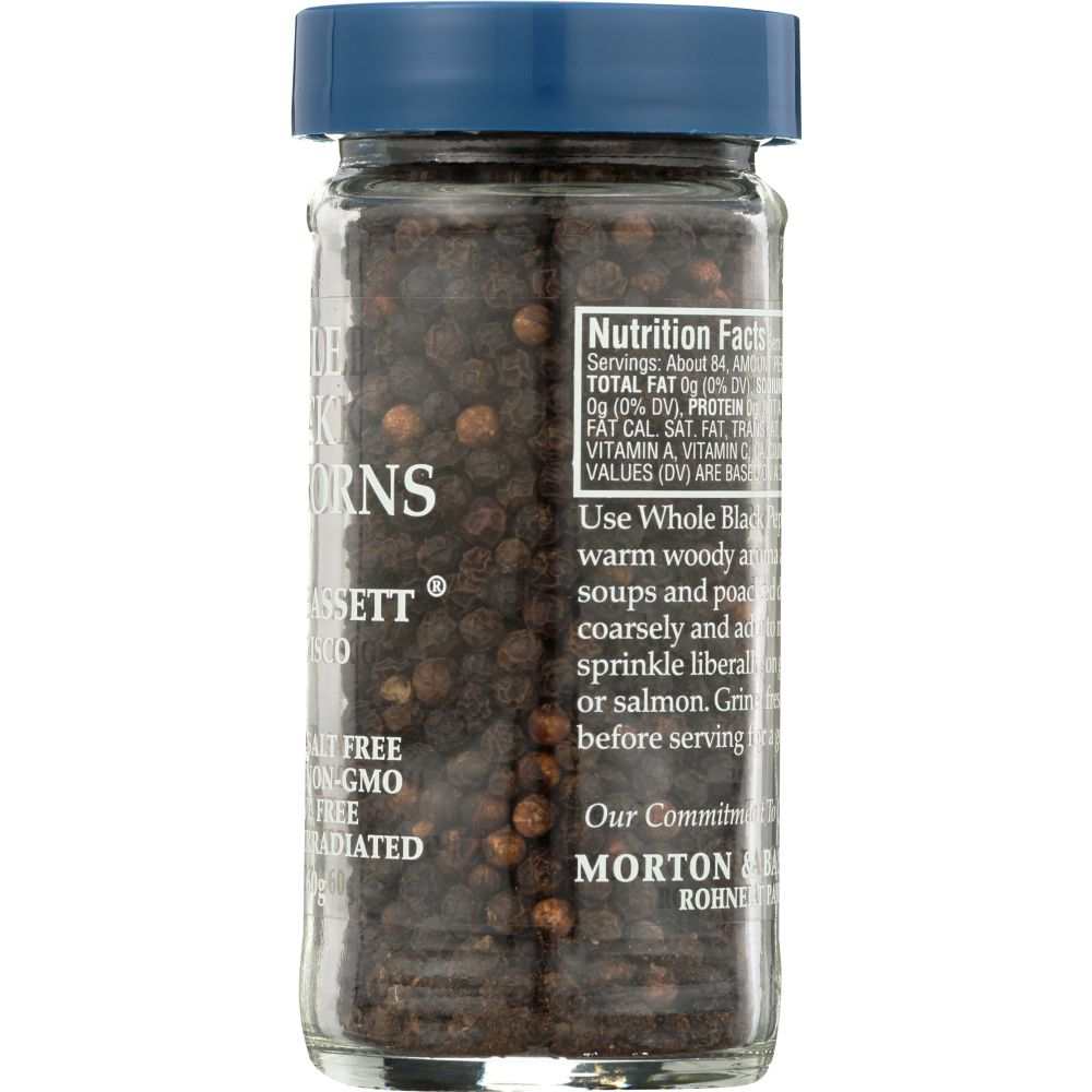 MORTON & BASSETT: Whole Black Peppercorns, 2.1 oz