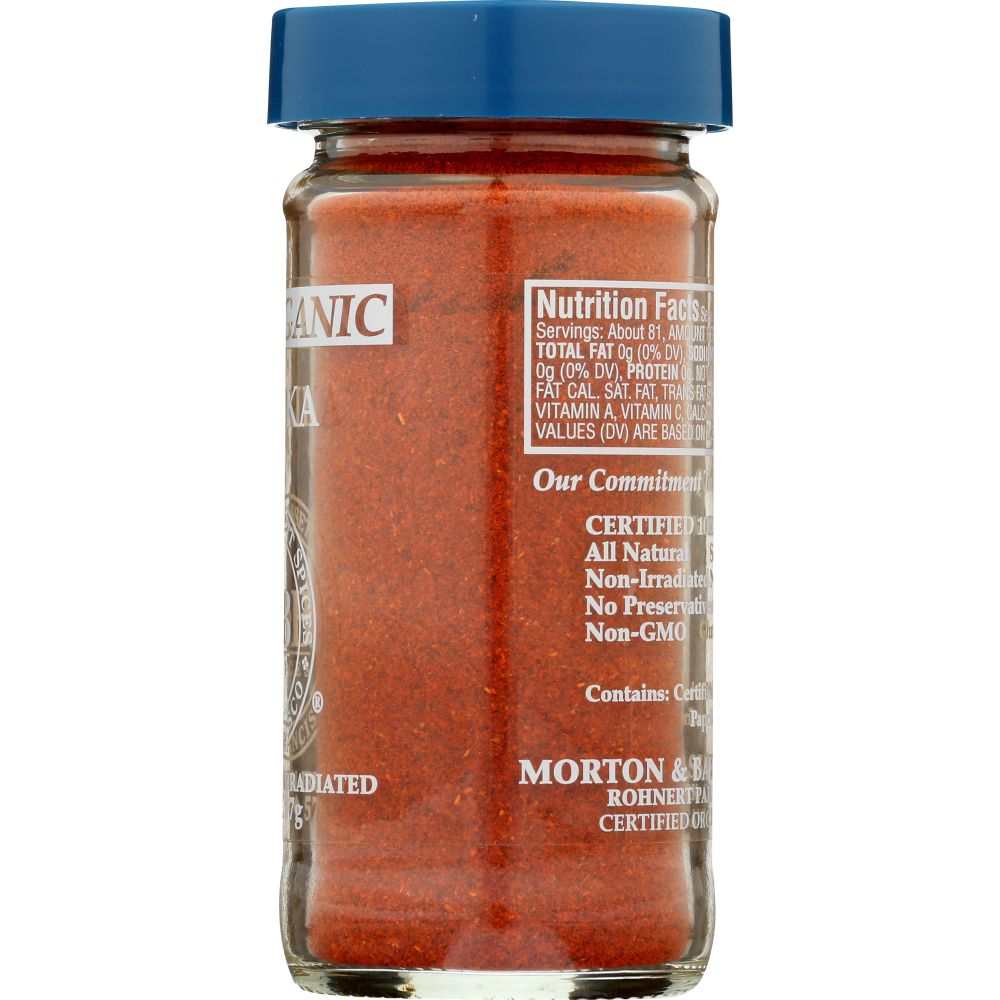 MORTON & BASSETT Organic Paprika - Rich | Aroma & Sweet Flavor, 2 oz
