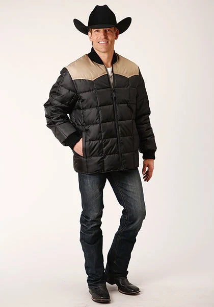 Roper 1473 Poly Filled (Tan/Black) - Men's Jacket