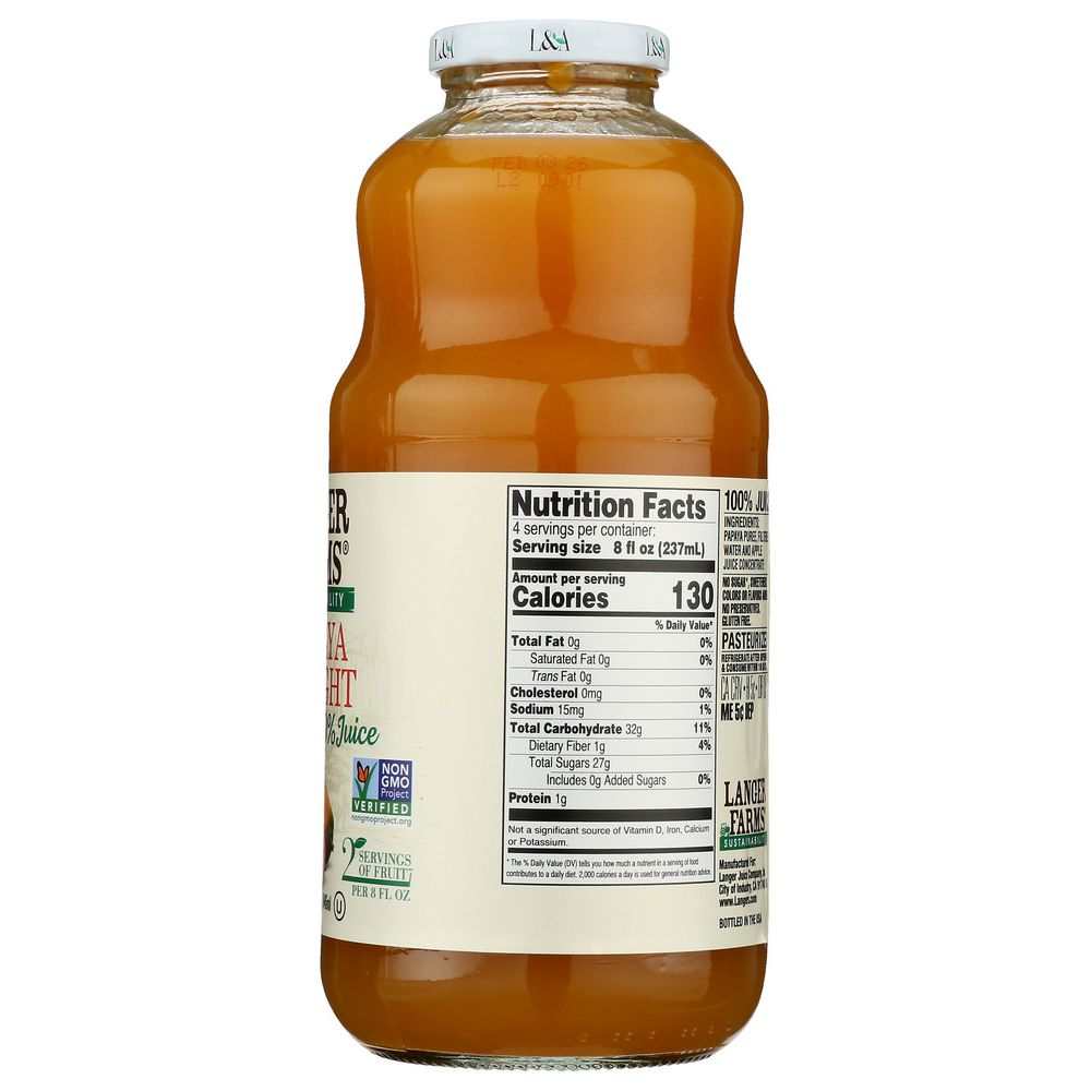 L & A JUICE: Papaya Delight, 32 oz