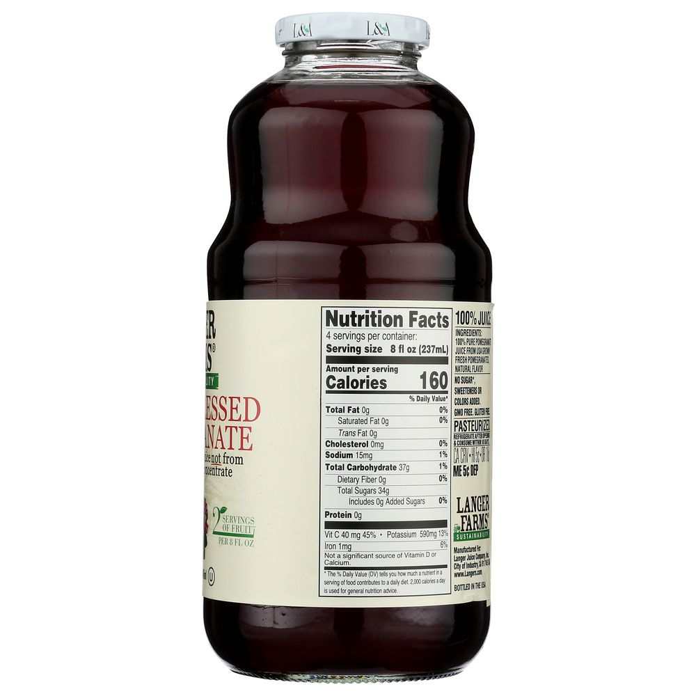 L & A JUICE: All Pomegranate, 32 oz