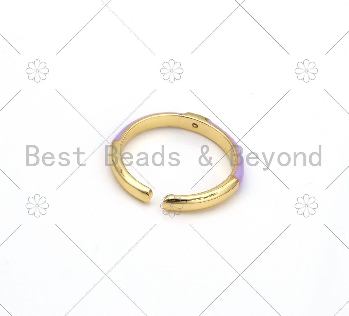 Colorful Enamel Thin Stackable Ring