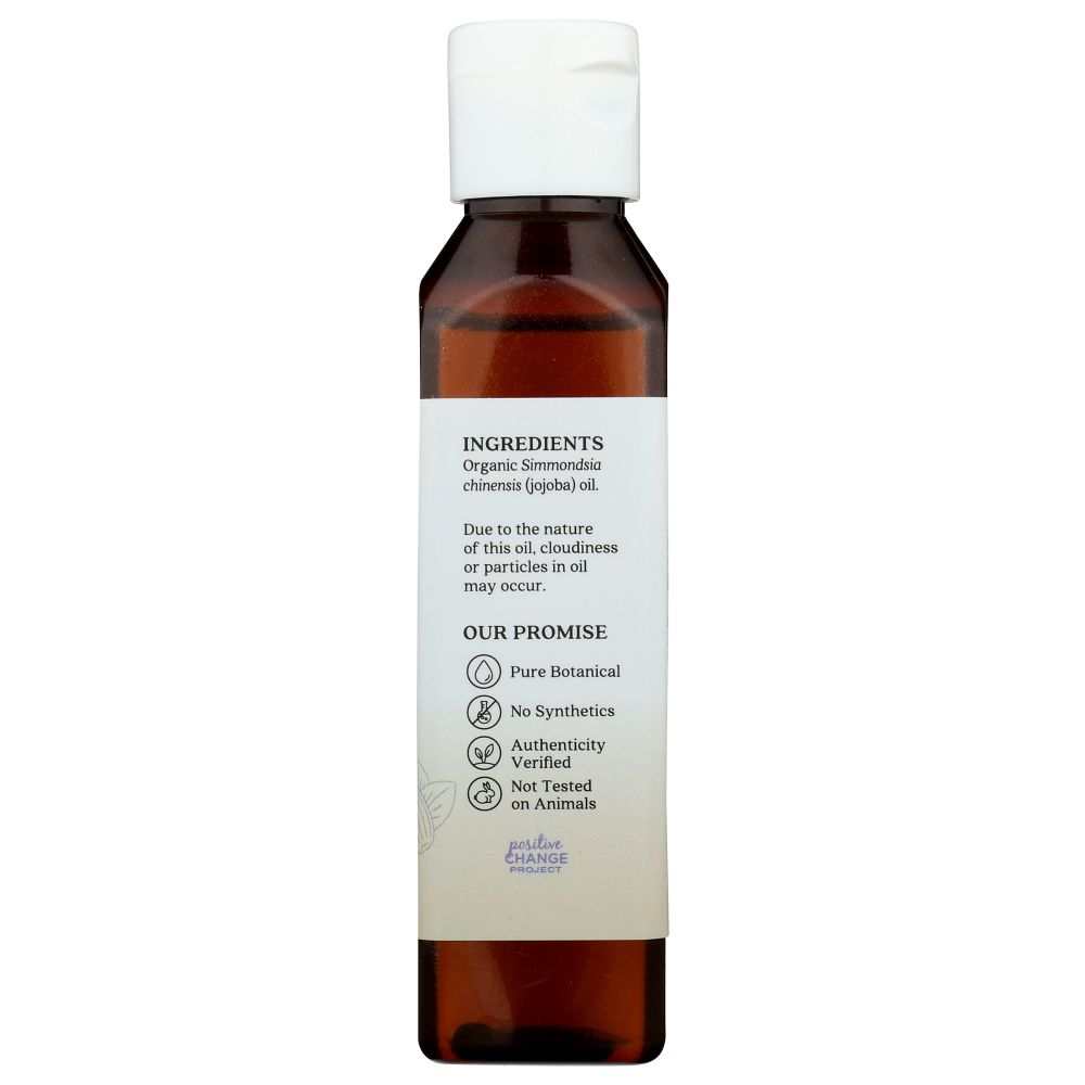 AURA CACIA Organic Jojoba Skin Care Oil - 4oz Hair & Skin Moisturizer