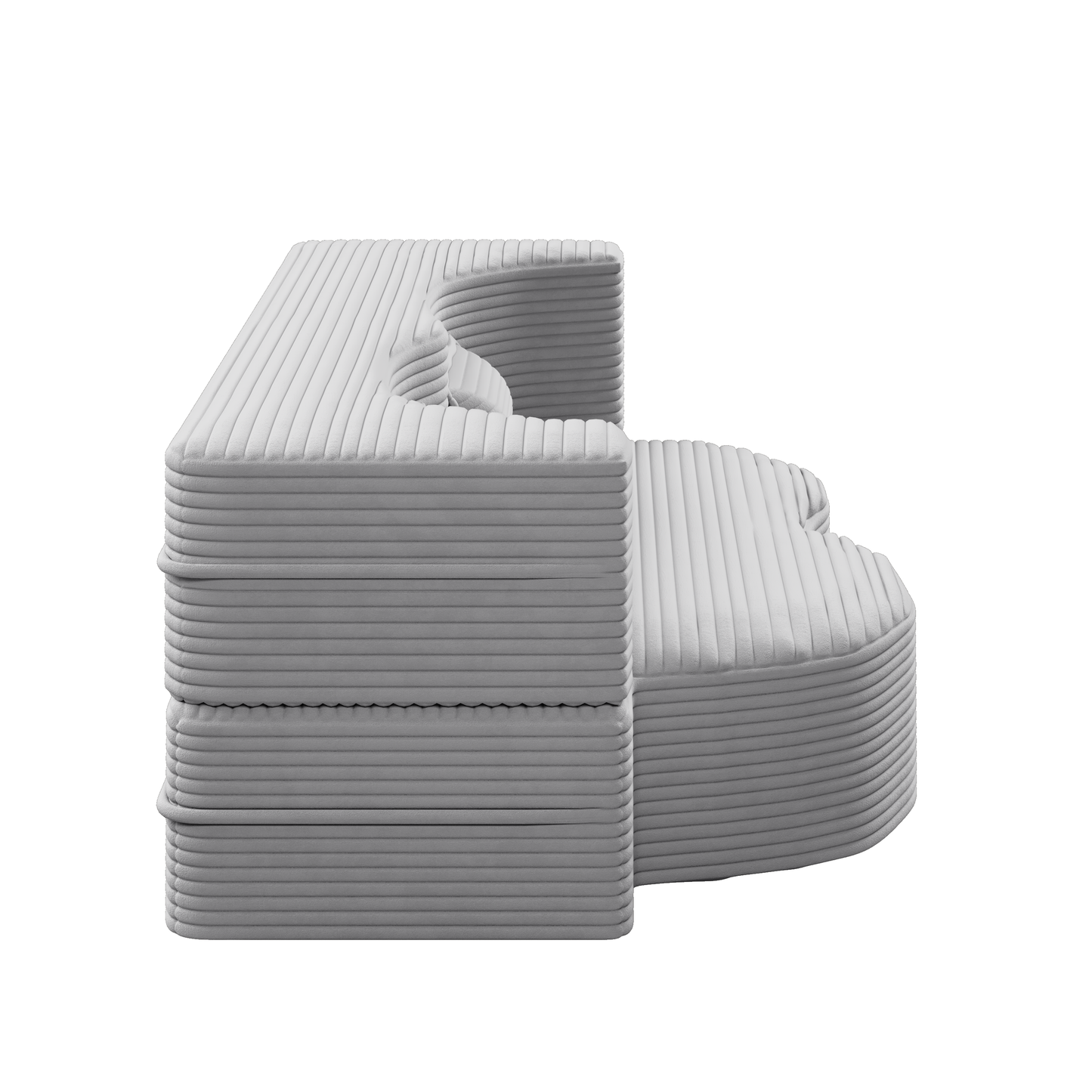 Modern Floor Sofa with 2 Pillows