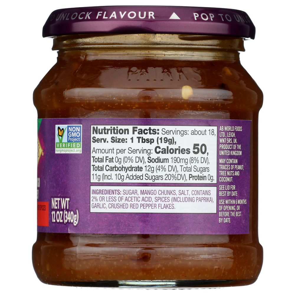 PATAK'S: Hot Mango Chutney, 12 oz