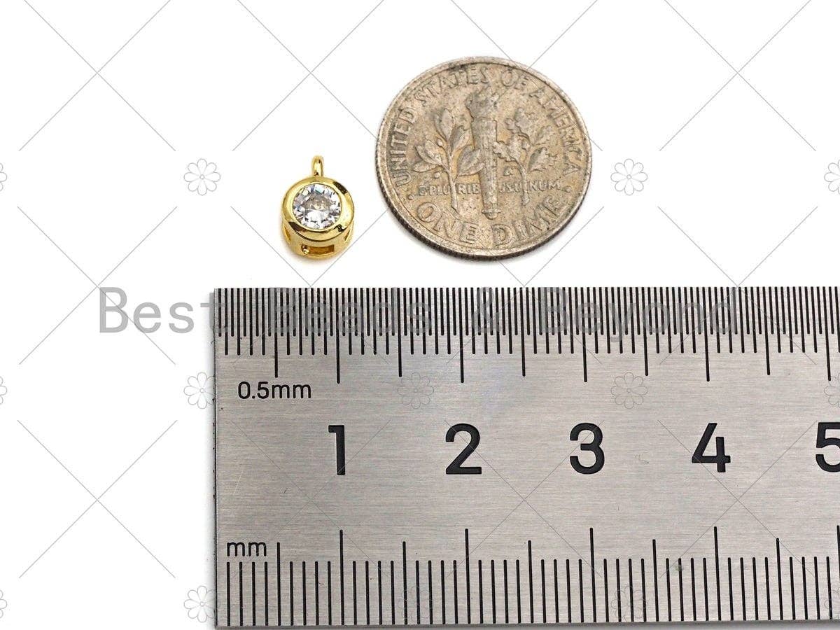 CZ Micro Pave Cute Round Shape Pendant, Sku#LK103