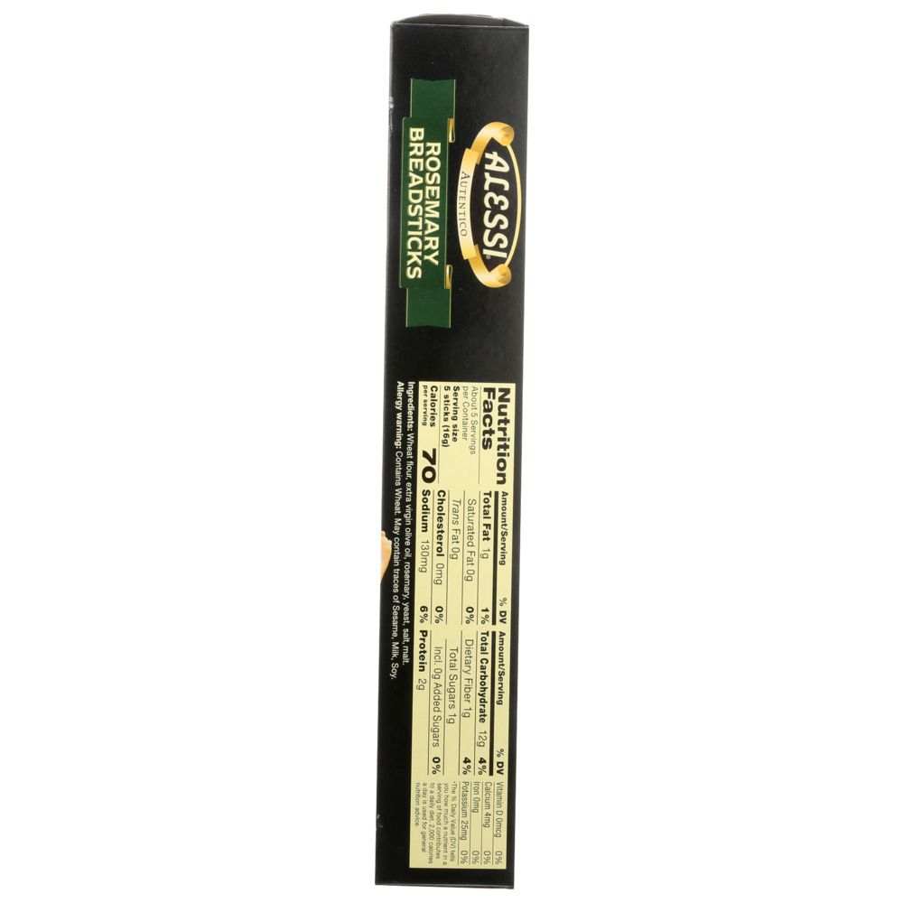 Alessi Rosemary Breadsticks, Traditional Italian Style, 4.4 oz