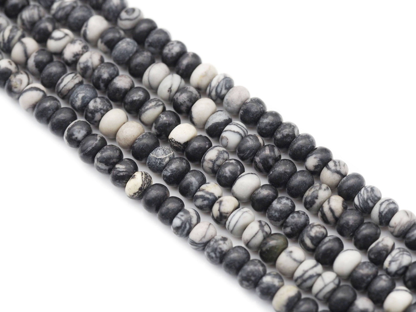 Genuine Web Jasper Rondelle Smooth Beads, 4x6mm, Sku#U1419