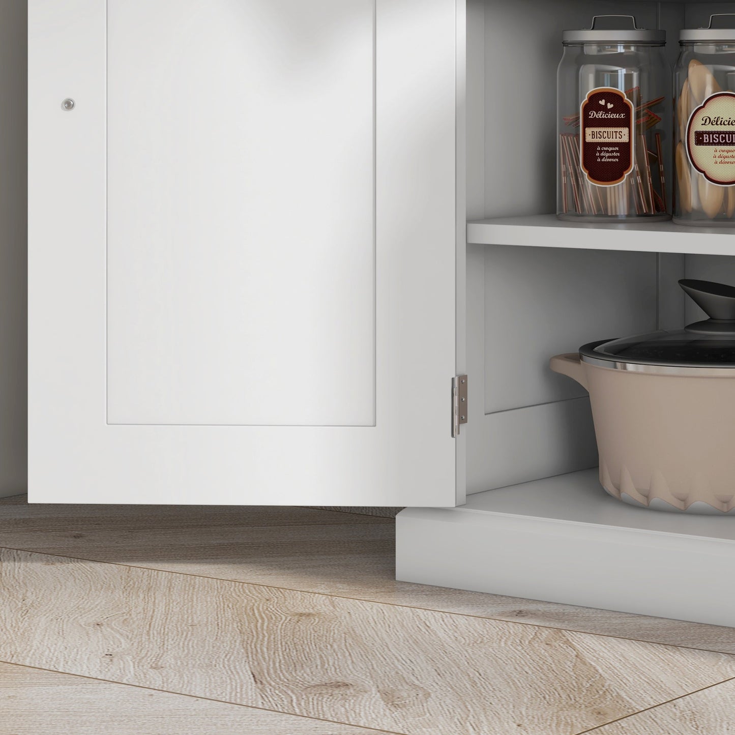 HOMCOM 72" Kitchen Pantry, Tall Storage Cabinet