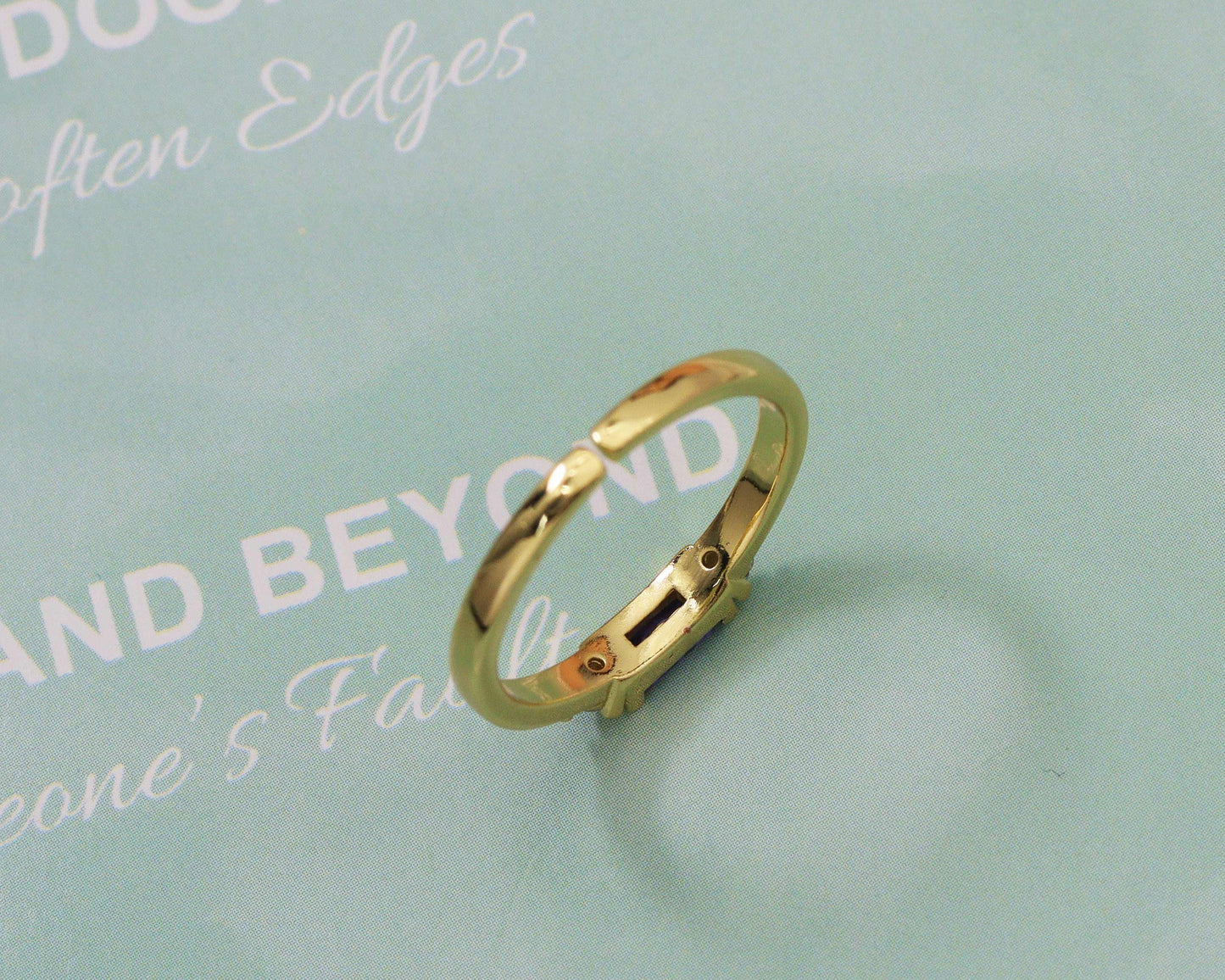 Rectangle Colorful Stone Ring, Sku#X304
