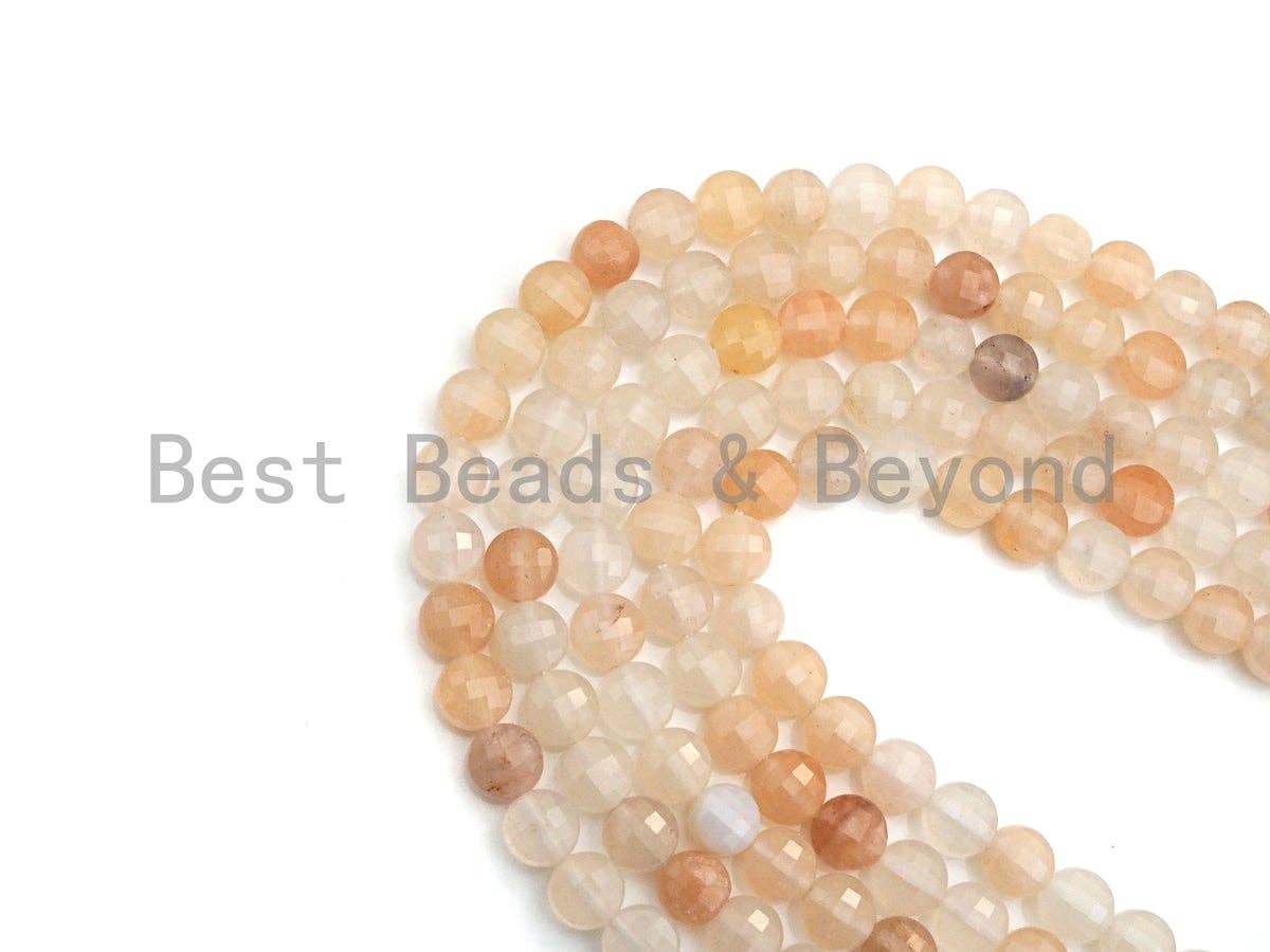 Natural Pink Aventurine Checkerboard Cut Coin Shape beads, 6mm/8mm/10mm Turtle Shell Cut Aventurine Beads, 16" Full Strand, sku#UA42