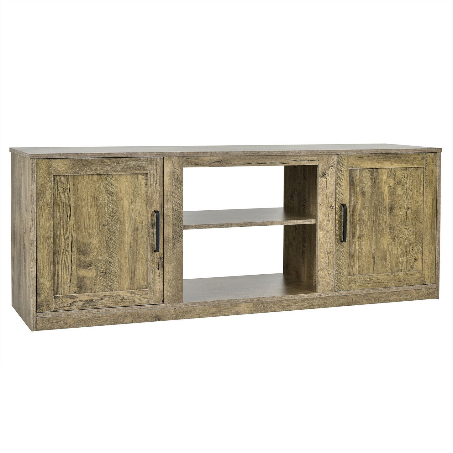 TV Stand with Double Barn Doors for TVs up to 65 Inch
