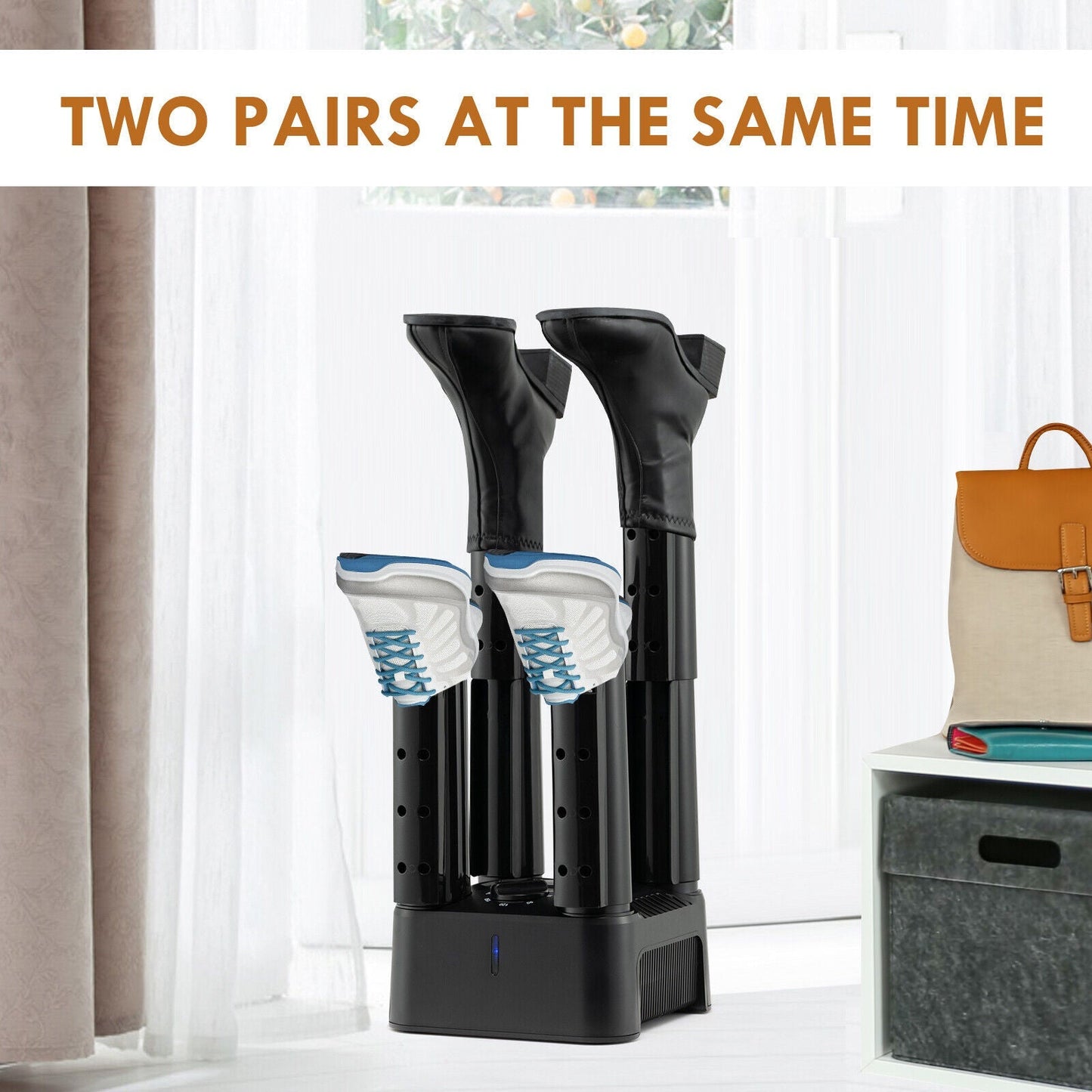 Prevent Odor Mold & Bacteria 4 Shoe Electric Dryer with Timer