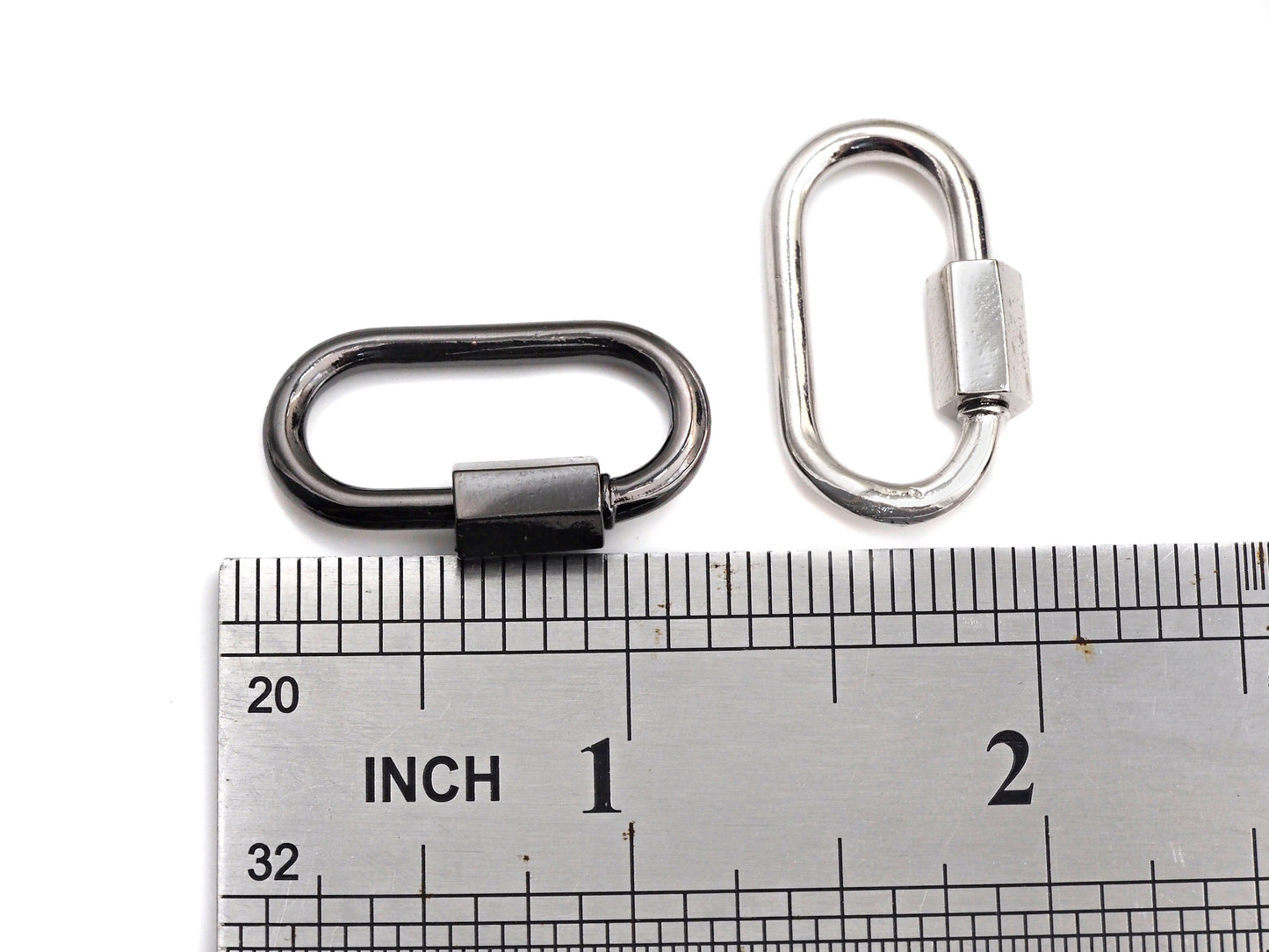 New Oval Shape Clasp, Carabiner Clasp, Gold/Silver/Rose Gold/ Gunmetal Screw Clasp, 16x28mm, sku#H255