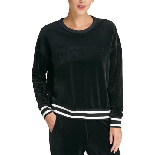 DKNY Sport Sweatshirt Deep Small Velour Embossed-Logo