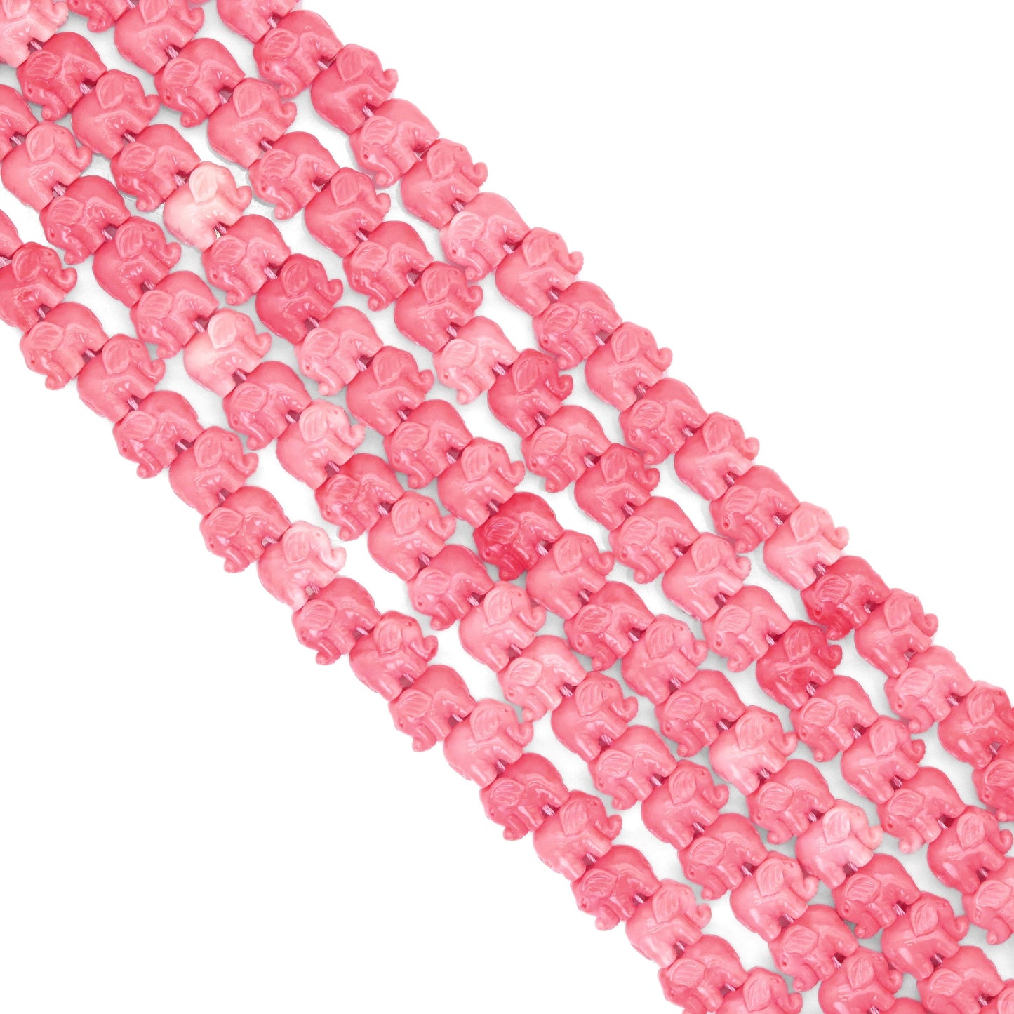 10x14mm Pink Elephant Resin Beads, Sku#U2049
