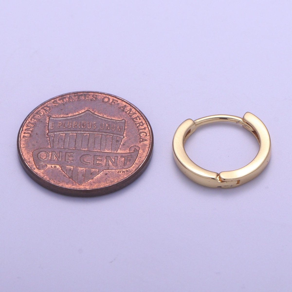 13x13.7 Simple Golden Mini Round Ring Huggies Earrings, Plain Gold Filled Tiny Geometric Shape Formal/Casual Daily Wear Earring Jewelry P-076