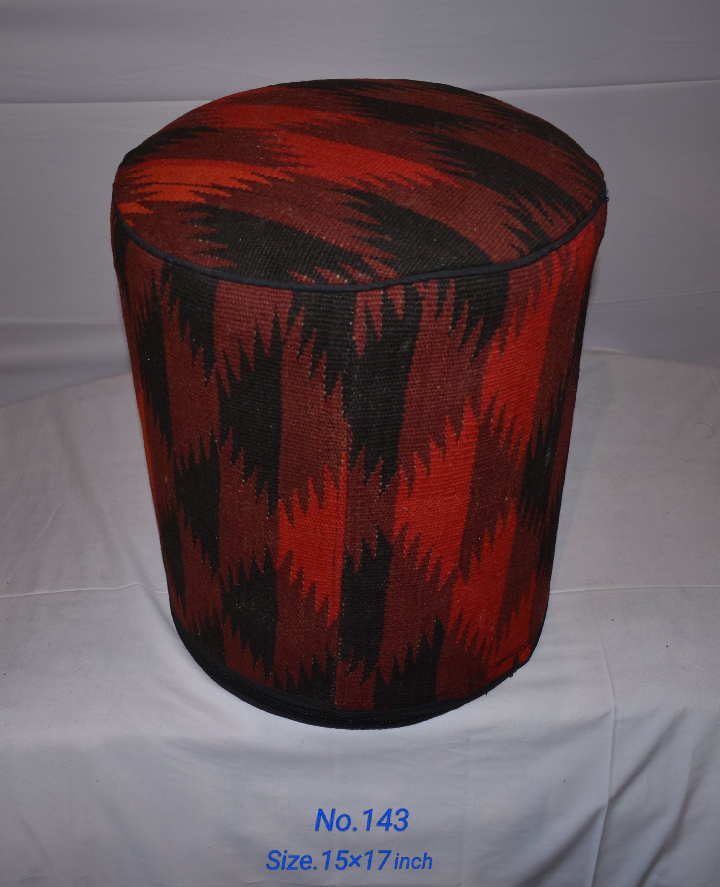 One of a Kind Kilim Rug Pouf Ottoman foot stool - #143