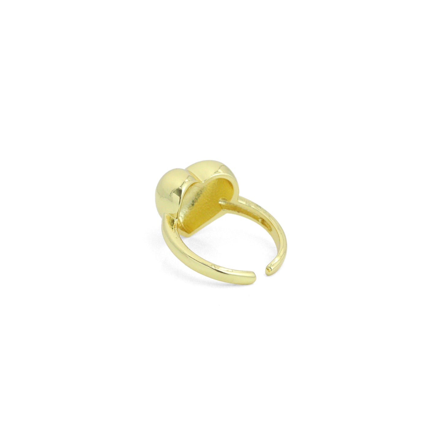 Gold Heart Statement Adjustable Ring, Sku#LK1133