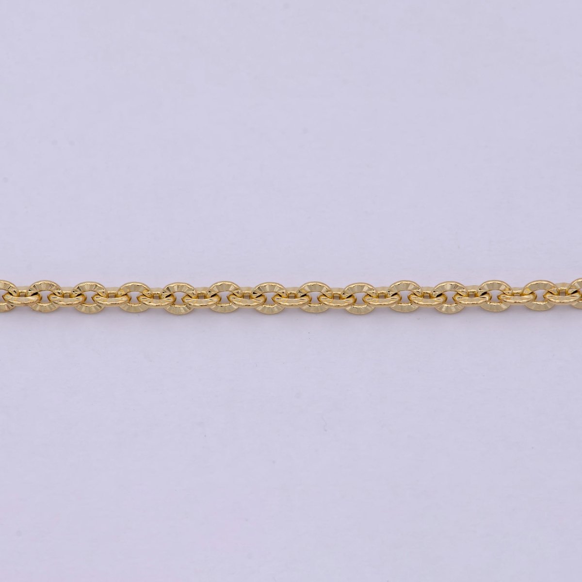 14k Gold Fill Diamond Cut Cable Chain, Cable gold chain necklace, cable chain, gold chain, gold necklace, plain necklace 18 inch length 2.4mm width | WA-534 Clearance Pricing