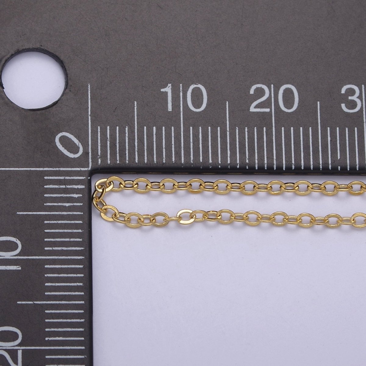 14k Gold Filled Cable Chain Necklace Dainty 1.3 mm Cable Link Chain Jewelry Making Women Necklace 15.5" w/ 2 " extender | WA-721 to WA-724 Clearance Pricing
