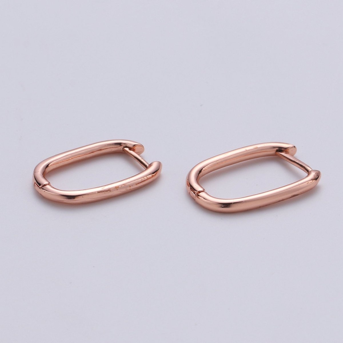 14k Gold Filled Earings / Sterling Silver Thick Earings / Bold rectangle hoop earings / minimalist earings gift for her P-041 P-040