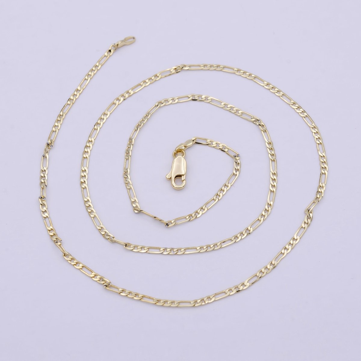 14K Gold Filled Figaro Chain Necklace Lead Nickel Free 1.8mm Figaro Ready To Wear | WA-799 Clearance Pricing