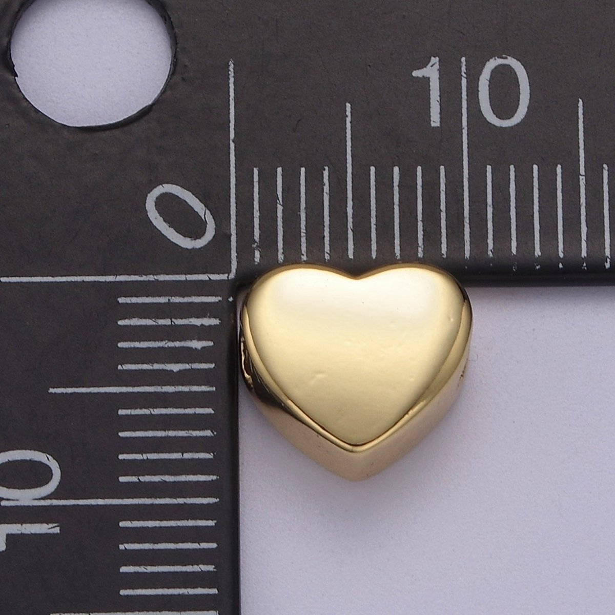 14K Gold Filled Heart Love Minimalist Hypoallergenic Spacer Beads | B-065