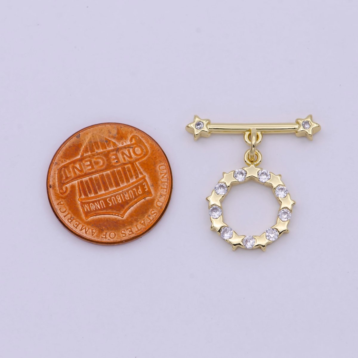 14K Gold Filled OT Toggle Clasps Star CZ Clasps Connectors for Jewelry Handmade Making Bracelet Necklace L-630