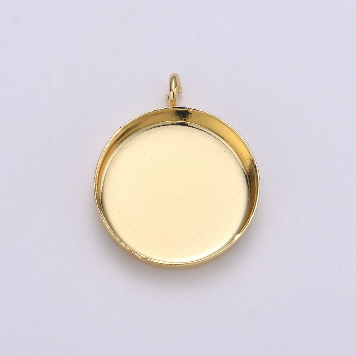14kGold Filled Round Circle Circular Bezel Cup Earring,Supplies for DIY Earring & Pendat Jewelry,Perfect for DIY Round Pendant Tray with Loop K-926 K-927 K-928