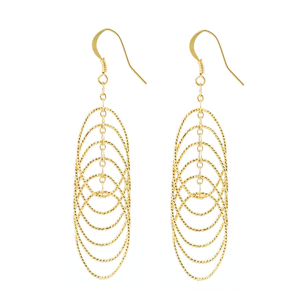 RMZ GOLD NYC 14K Gold Chandelier Hanging Earrings