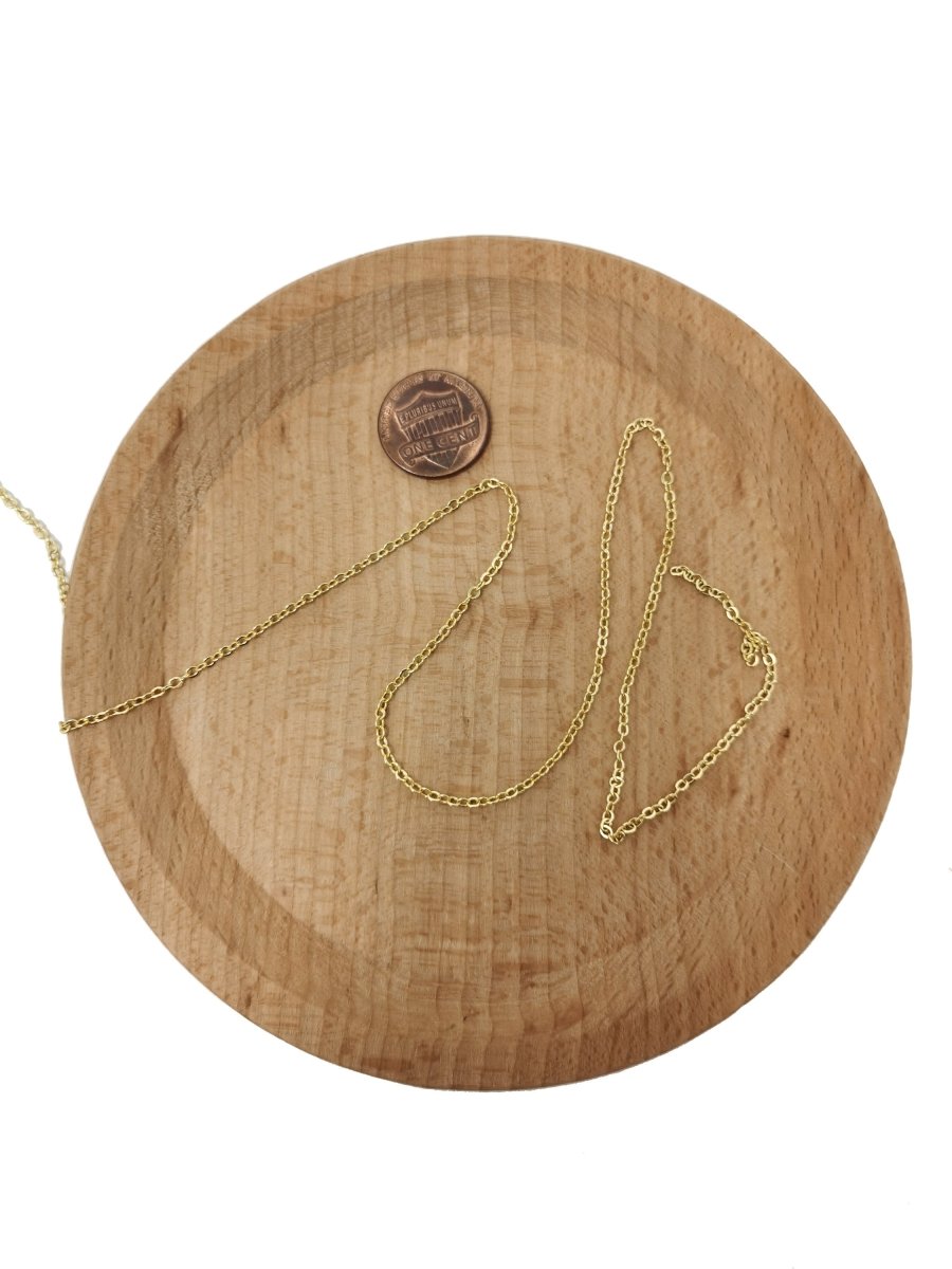 16K Gold Filled ROLO Cable Chain by Yard, Gold Filled Cable Rolo Chain by Yard Wholesale Bulk Roll Chain For Jewelry | ROLL-023, ROLL-101