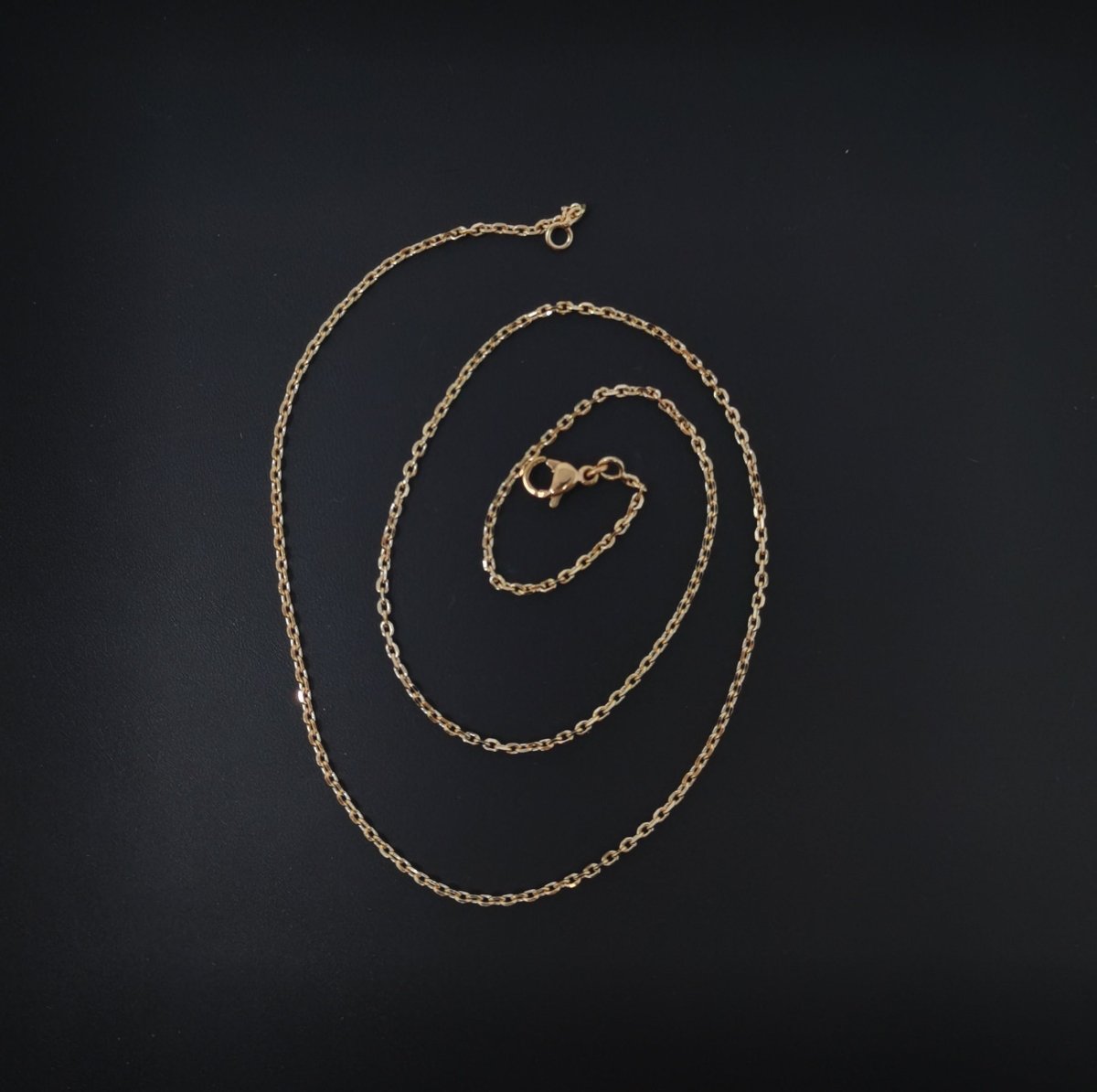 17.7'' Ready to Use 18K Gold Filled Thin Rolo Necklace Chain, Layering Rolo Chain Dainty Necklace, For Pendant Charm Necklace Making | CN-575