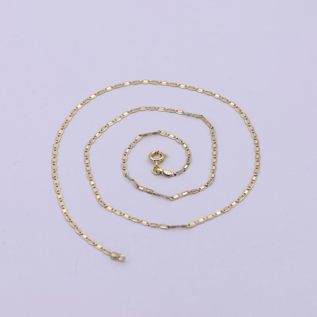 1.7mm Mariner Anchor Link Chain Necklace 14k Gold Filled Necklace 18 inch long | WA-543 Clearance Pricing