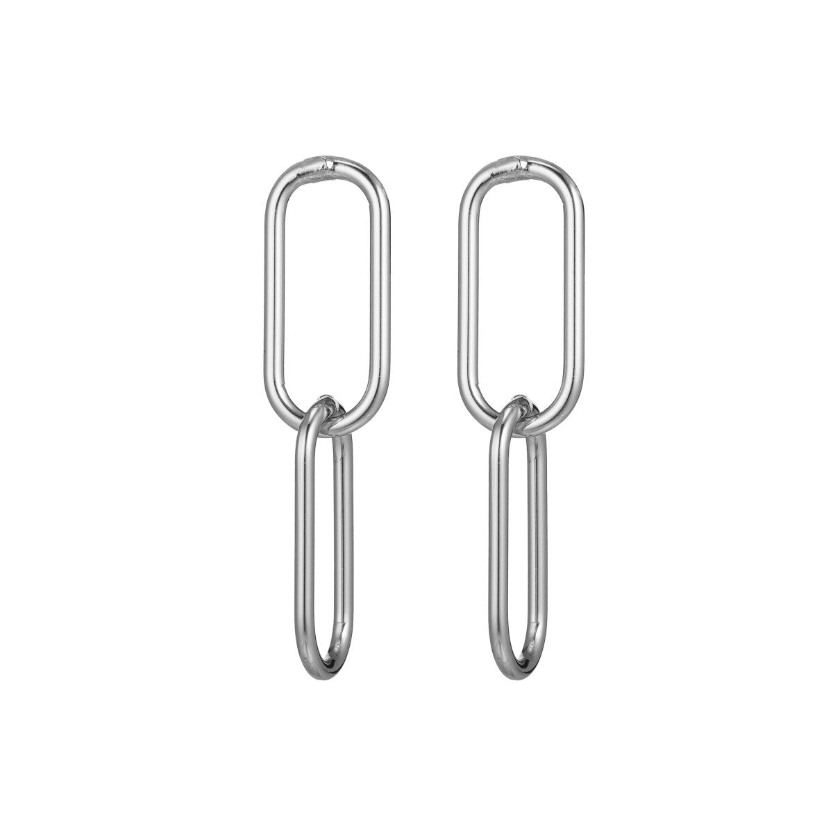 18k Gold Filled OR White Gold Linked Earrings, DIY Chained Earrings, Stud Earring Posts Earring Supplies Finding Jewelry Making Supply K-016
