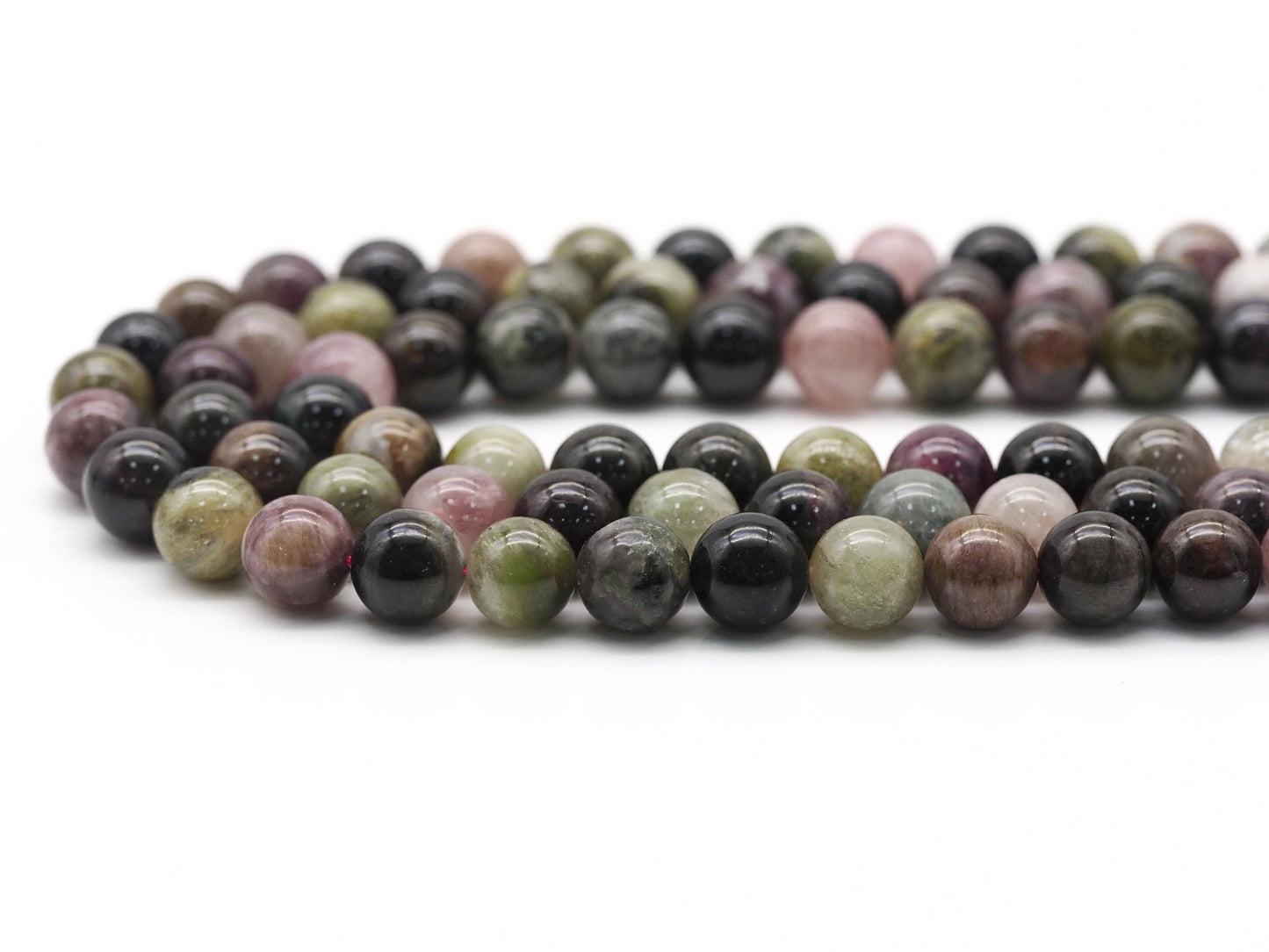 Genuine Quality Mixed Color Tourmaline Round Smooth Beads, Sku#U1394
