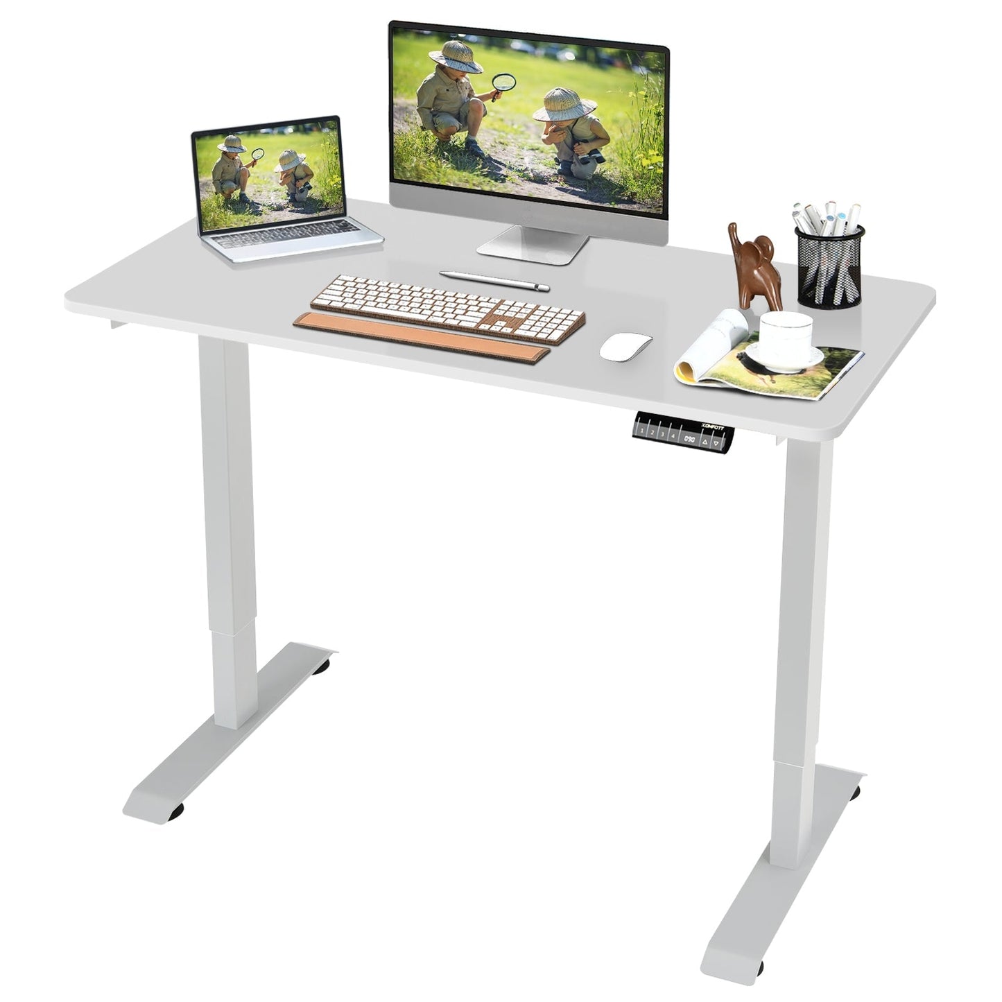 Electric Height Adjustable Standing Desk with Memory Controller