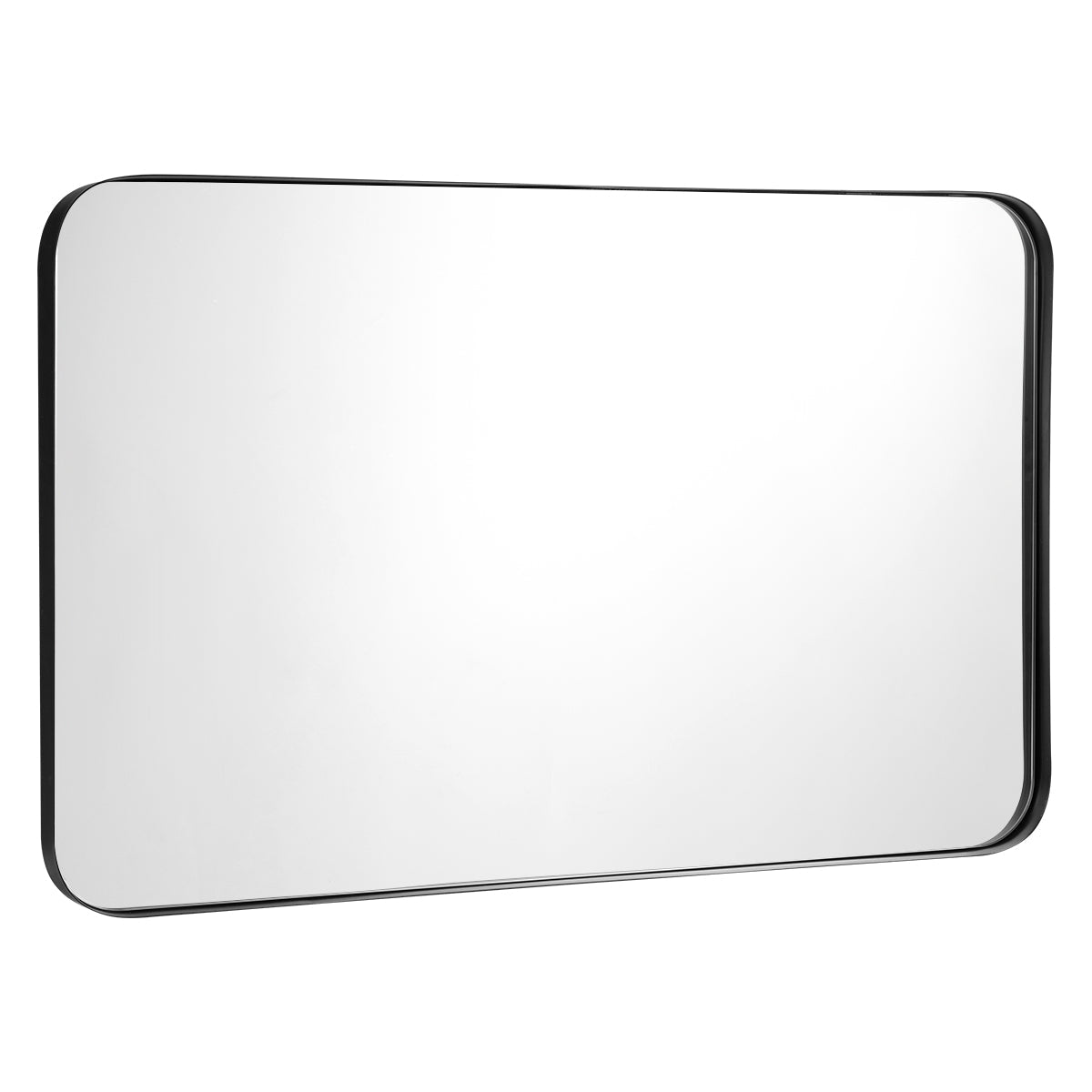 32 Inch x 20 Inch Metal Frame Wall-Mounted Rectangle Mirror
