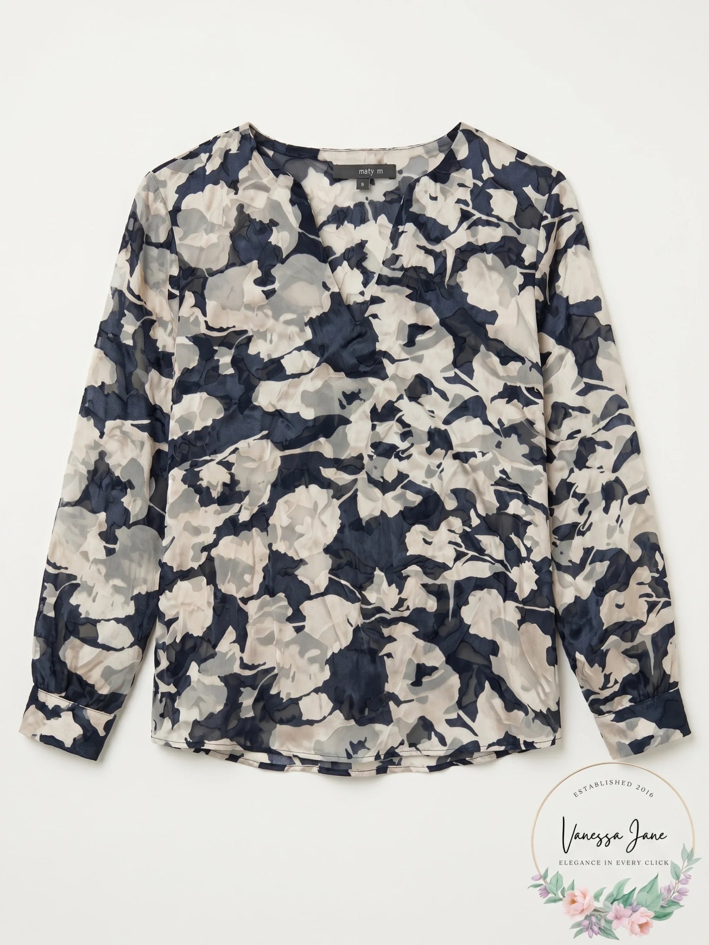 Matty M. Floral Blouse, Size Small