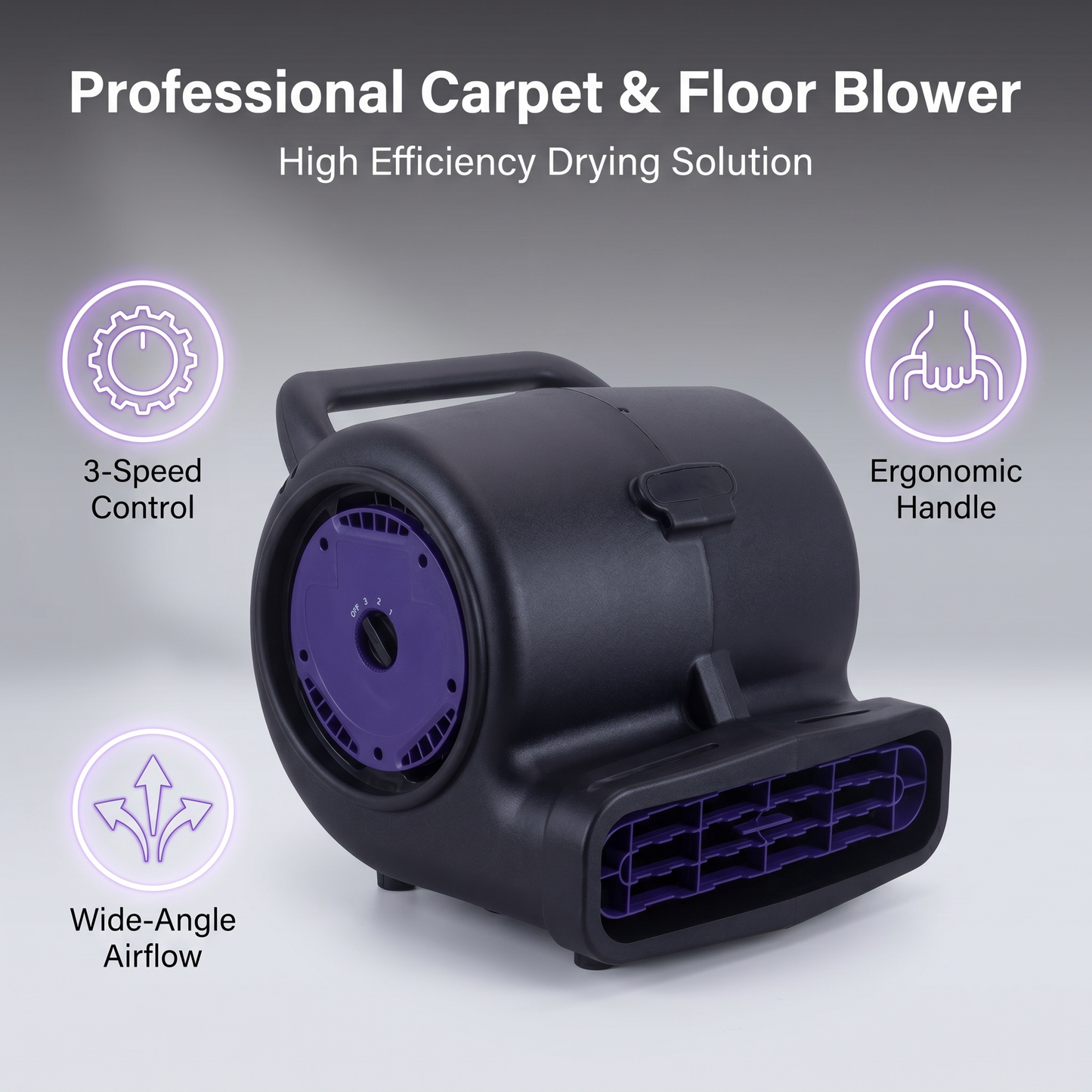 1/2 HP Air Mover, High Power, 100%