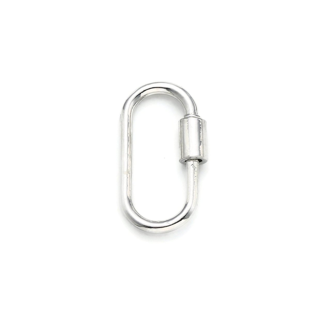 1pc Carabiner Screw Clasp, Screw Clasp Oval , Interlocking Oval Clasp, Oval Shaped Clasps, Gold, Silver, and Rose Gold Color