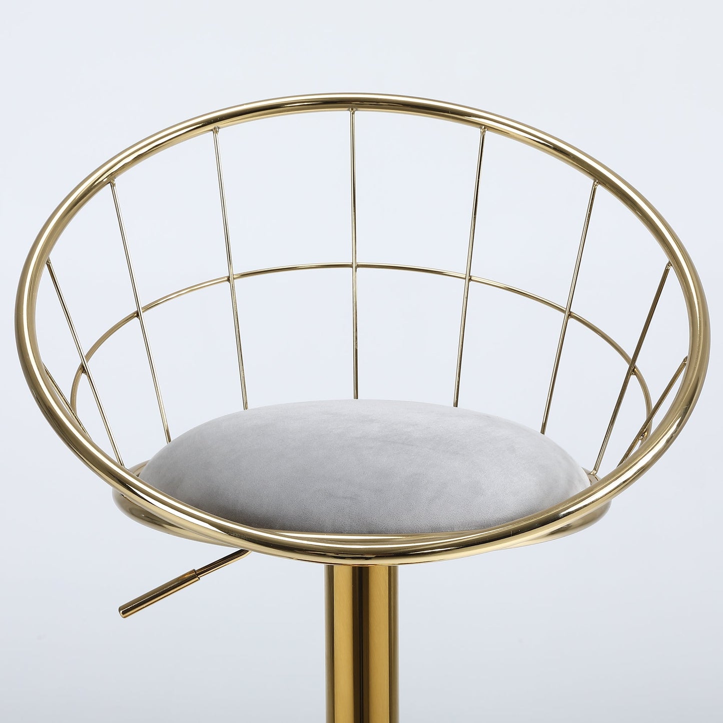 Grey Velvet Bar Chair