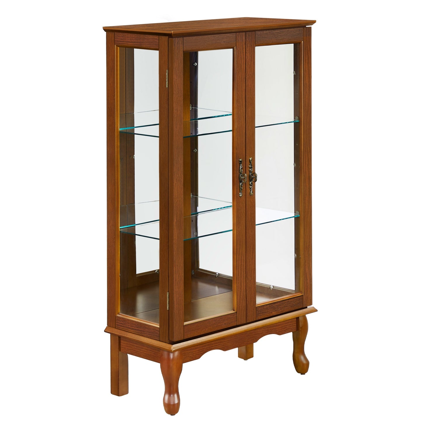 Lighted Curio Cabinet with Adjustable Shelves