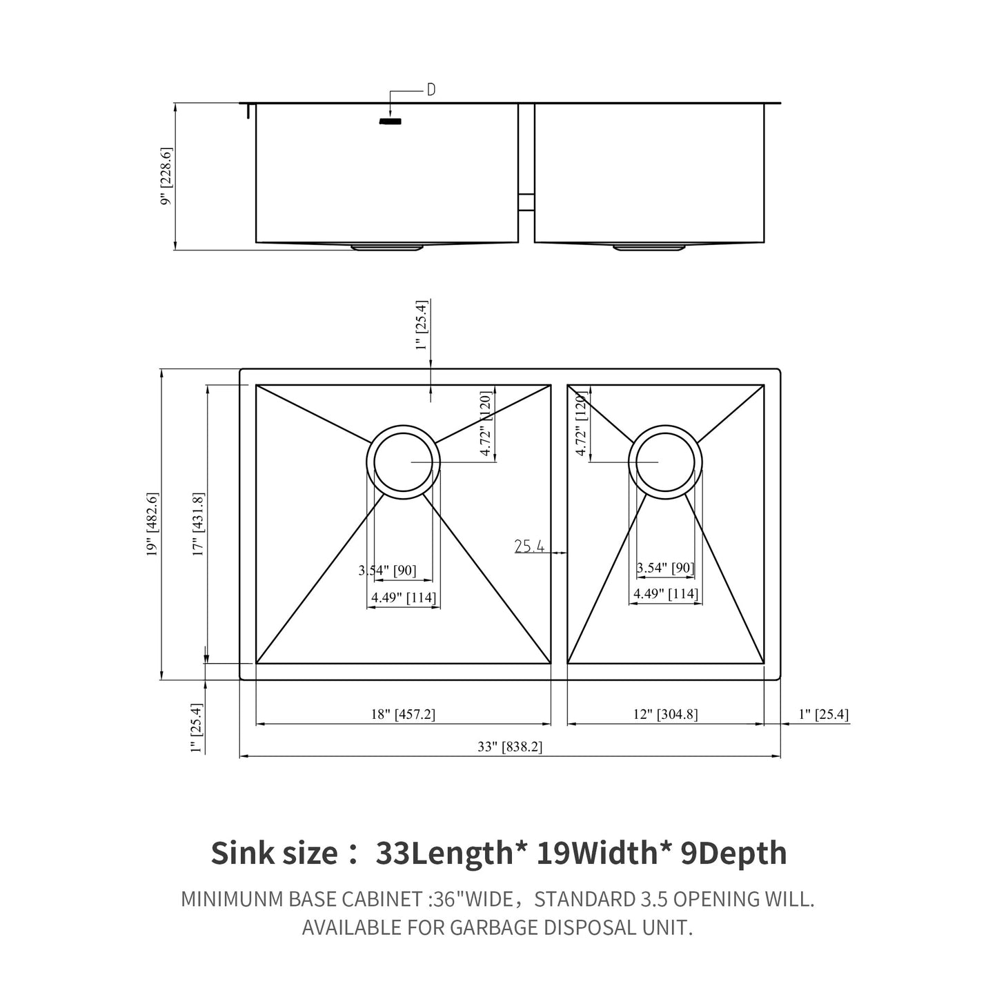 16 Gauge Stainless Steel Undermount Double Bowl Kitchen Sink
