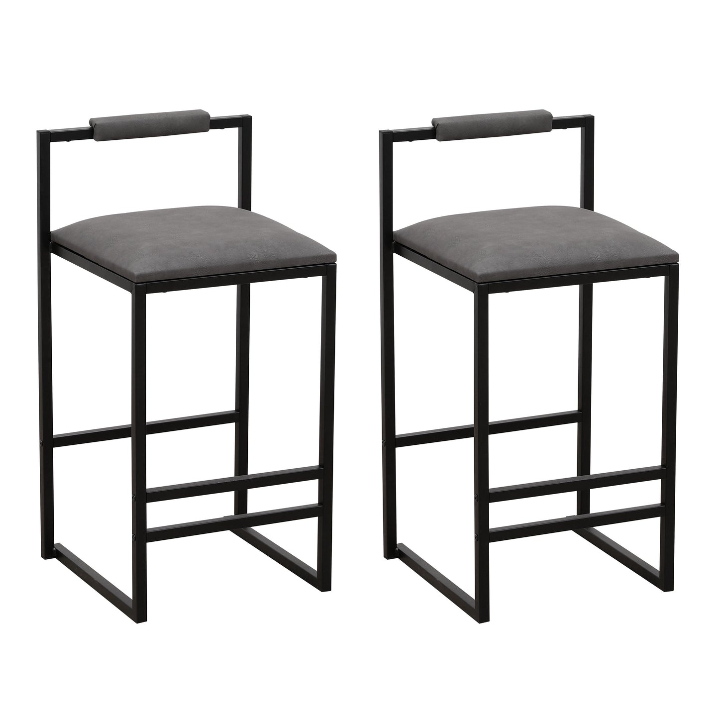Set of 2 Counter Height Barstools with Back