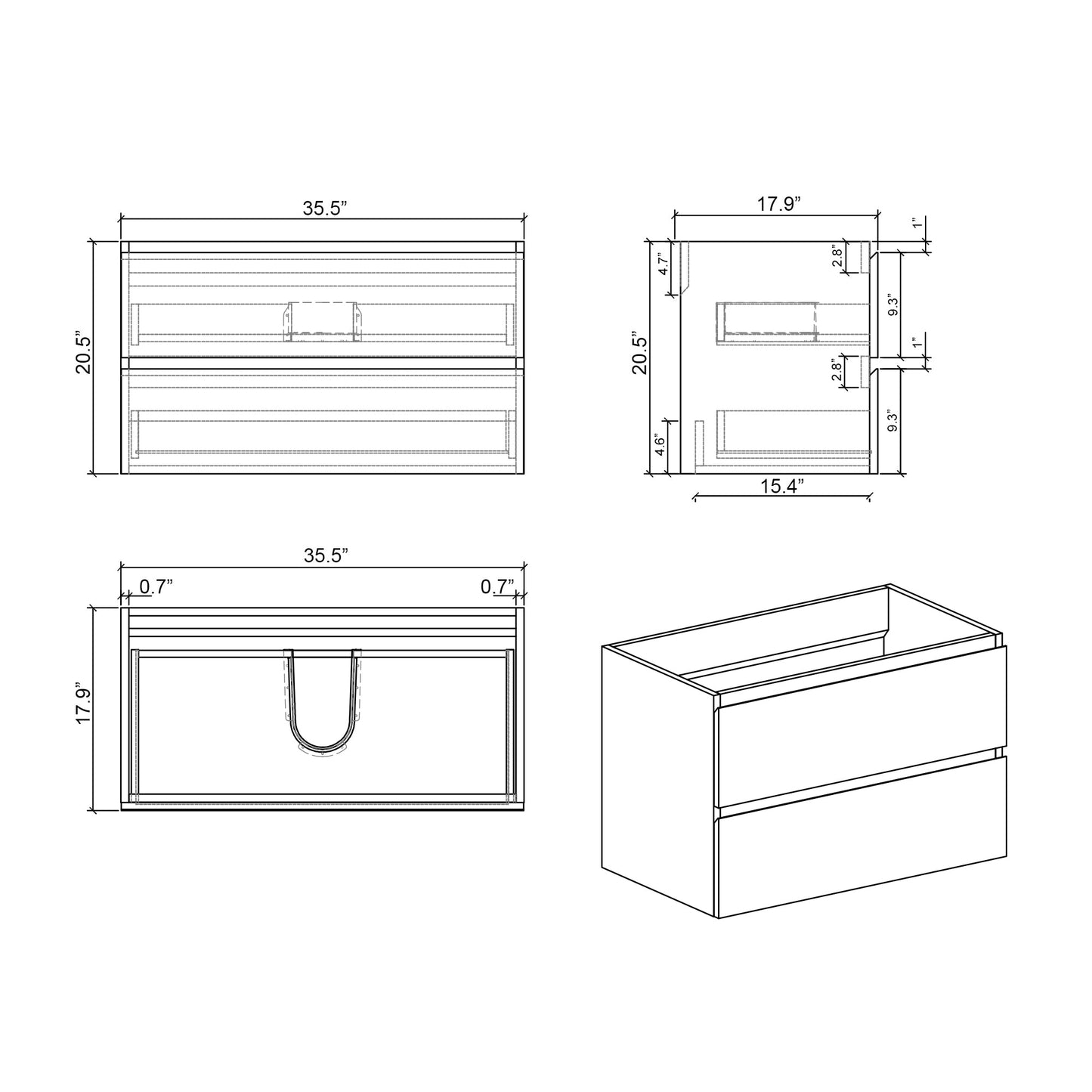 Alice Wall Mount Cabinet Without Basin