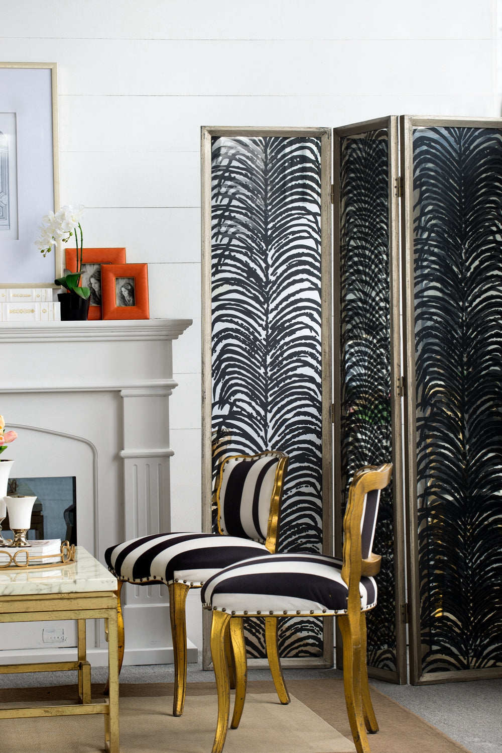 Herero 4-Panel Decorative Screen Room Divider