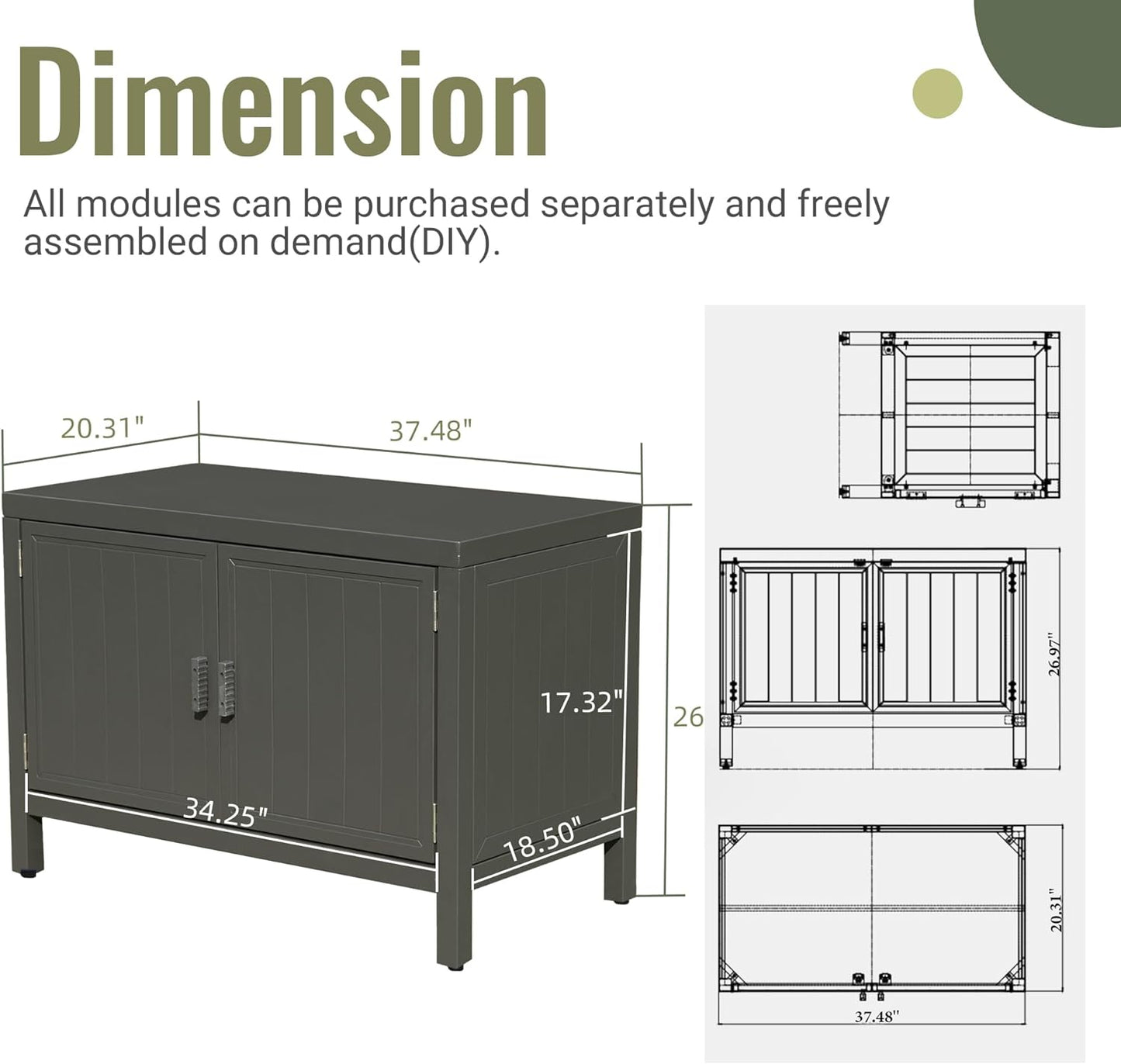 Outdoor Kitchen Island with Storage