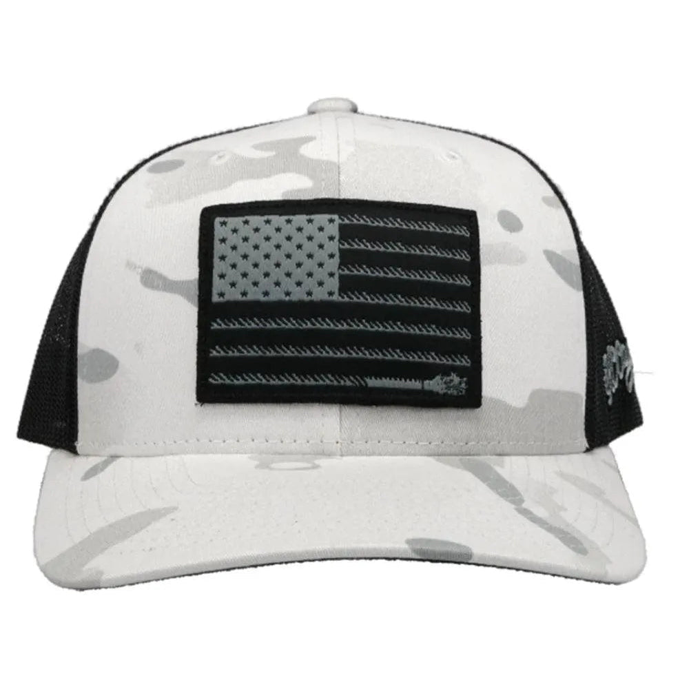 HOOey Liberty Roper Camo (White/Black) - Trucker Cap