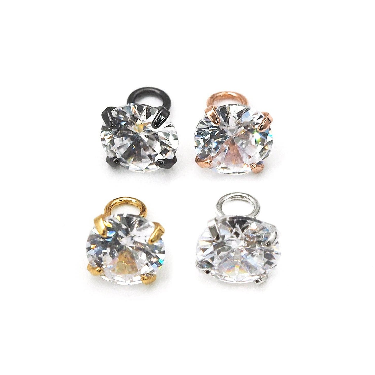 Round CZ Spacer Beads, Sku#Y600